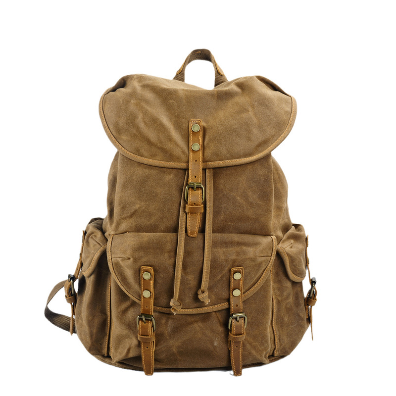Sac à dos rétro en toile cirée - Canvas Backpack Casual avis et prix