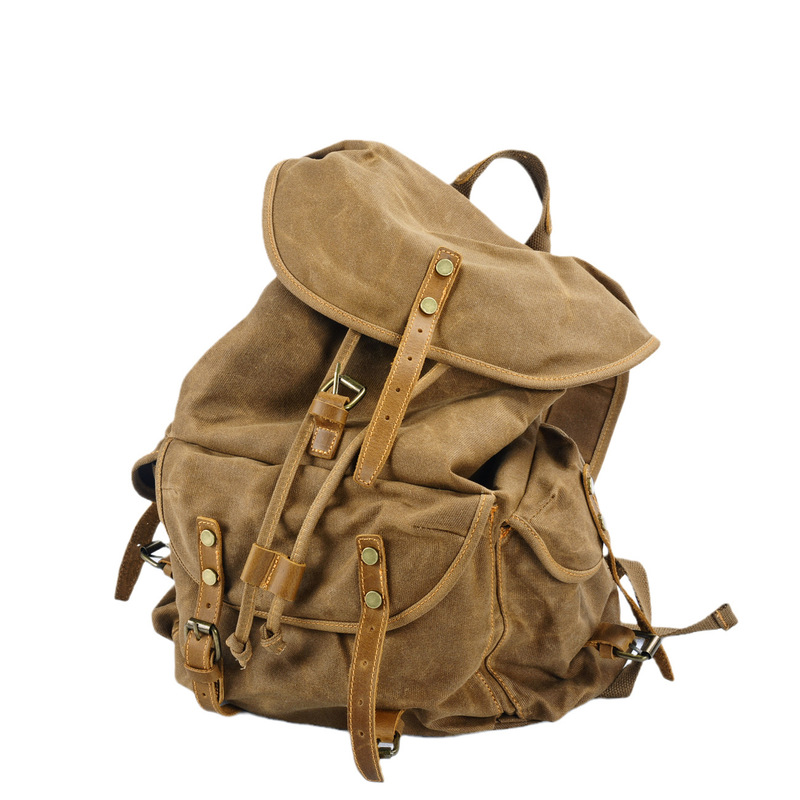 Sac à dos rétro en toile cirée - Canvas Backpack Casual avis et prix