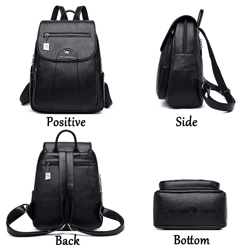 Sac à dos en cuir souple pour  - Fashion Backpack Women avis et prix