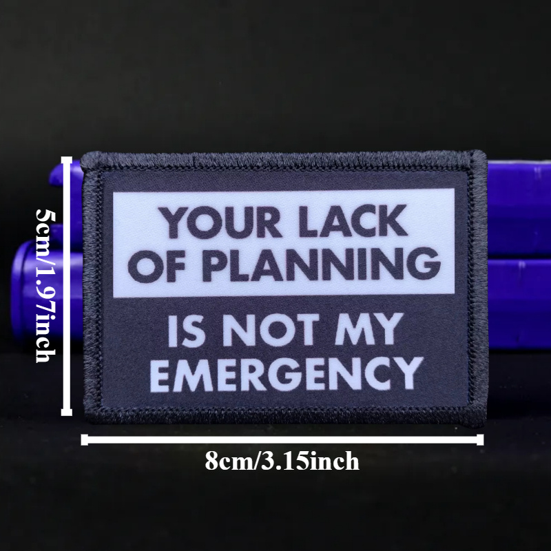 Patch amusant imprimé Not My E - Rucksack Military Style avis et prix